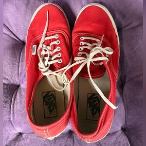 Vans Bold Red Sneakers with White Accents
